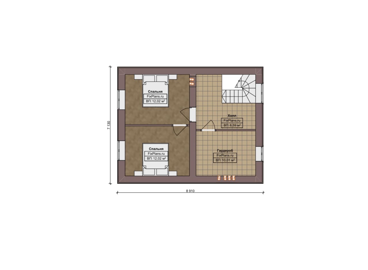 План мансардного этажа — проект F-14660